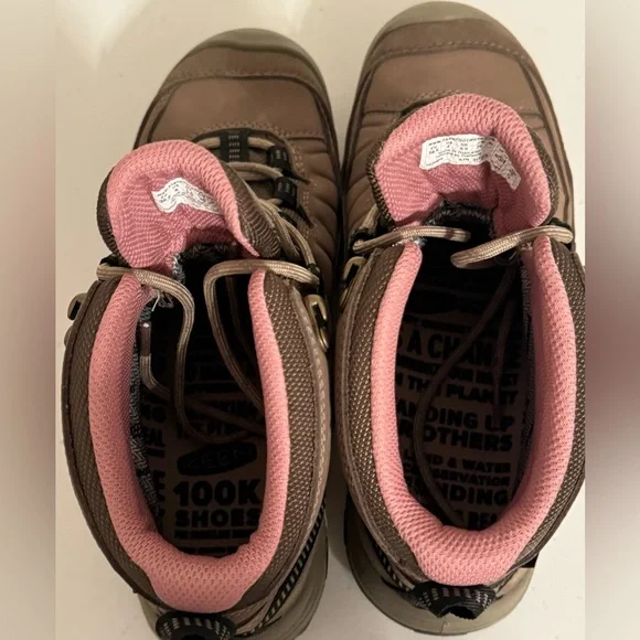 KEEN Targhee IV Mid Top Waterproof Hiking Boots Women's Size 8 US Beige - Picture 6 of 6